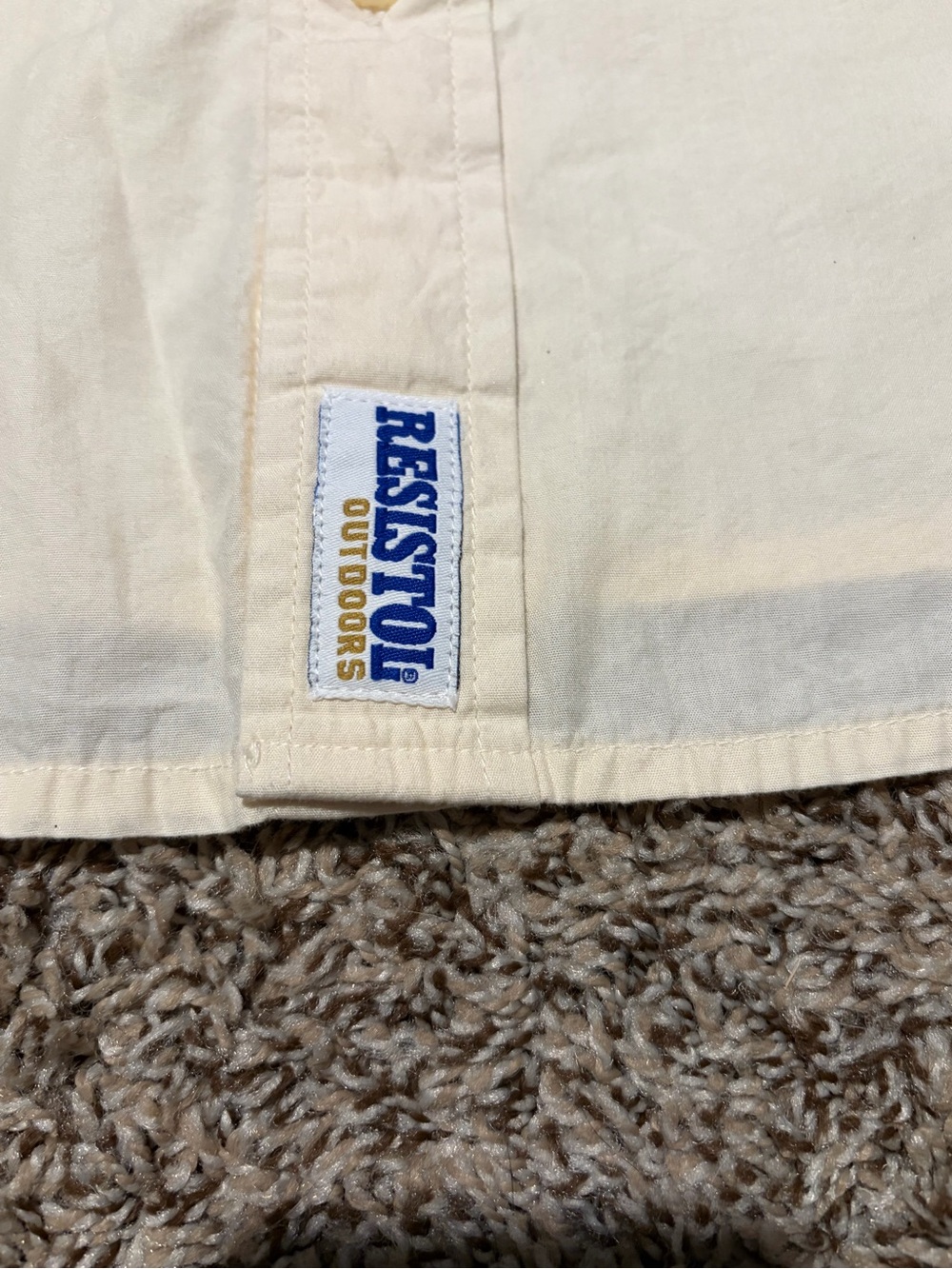 Resistol Outdoor Mens Size Large Cream Button-Down Casual Shirt - Picture 3 of 6
